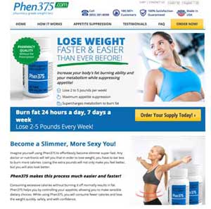 Phen375 website for the UK
