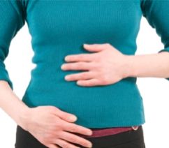 abdominal pain through constipation