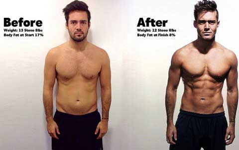 Spencer Matthews before and after with Forza T5 Super Strength